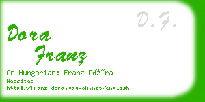dora franz business card